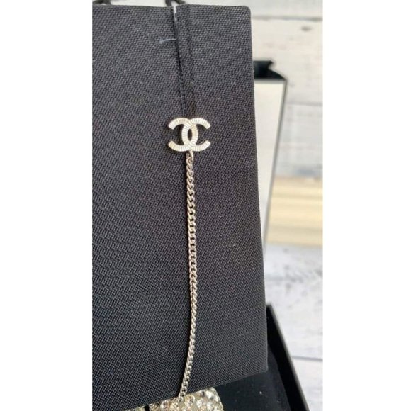 🛑SOLD🛑Authentic Rare Chanel CC Silver Crystal - Picture 5 of 12